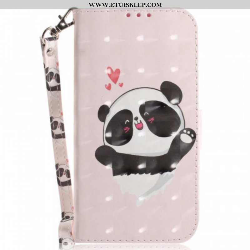 Etui Folio do Sony Xperia 1 IV z Łańcuch Mała Panda Z Paskiem
